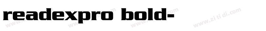 readexpro bold字体转换